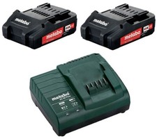 Metabo Kit de Base 2 x Li-ION 2.0Ah- 685161000 Kit de Batteries et chargeur NEUF