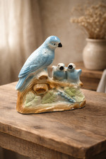 Statue oiseaux bleus