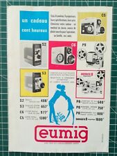 002 PUBLICITE ANCIENNE - PUB ADVERT 1960 24x17cm projecteur Eumig