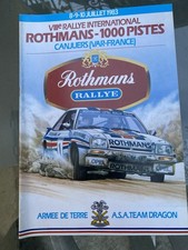 Programme Rallye 1000 Pistes 1983 avec Opel Manta Rothmans