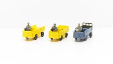 WIKING LOT 3 CHARIOT POUR QUAI DE GARE AVEC CONDUCTEUR - ECHELLE H0 1/87