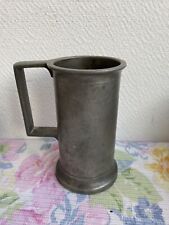 ancienne mesure pichet demi litre en etain divers poincon 
