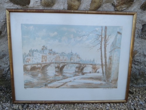 Ancien tableau dessin - , litho