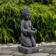 Statuette en pierre de Bouddha Feng Shui 43 cm 9 kg multicolore béton blanc r...