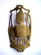 Plaque de Velo Cycles SYRUS - Old Bike Head Badge - No Emaillee