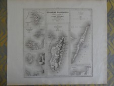 carte issue atlas  abel pilon le vasseur : colonies francaises cotes d'afrique