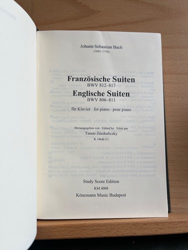 Bach suites françaises - suites,