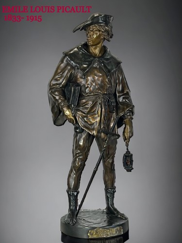 Statue bronze xixe - du,