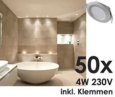 50x 4W 230V LED Lampe Spot Encastré Cuisine Salle de Bain Trockenbau + Pince