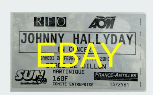 Johnny hallyday ticket - -, /