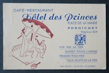 Carte de visite HOTEL DES PRINCES PORNICHET café restaurant visit card