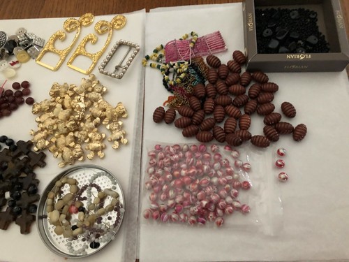 Lot perles boucles de - de, perles,