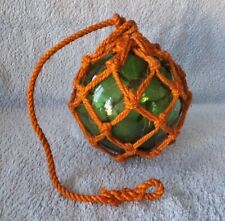 Boule Flotteur Filet De Pêche En Verre Vert Marine Bateau Corde Orange Ø 13,5 cm