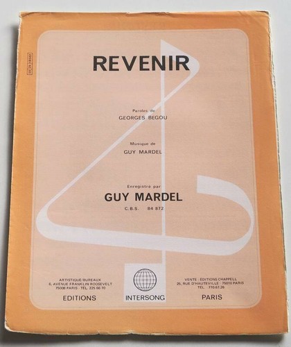 Partition vintage sheet music