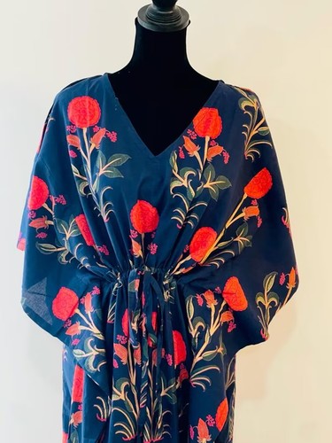 Handmade kaftan coton rose - en,