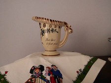 RARE PICHET TROMPEUR A SURPRISE FAIENCE d'Alsace "Pour boire il faut savoir"