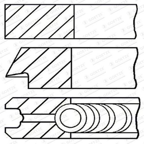 Goetze engine segments pince - segments,,