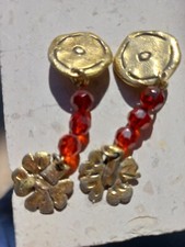 boucles d oreilles clip dorée