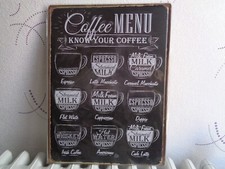 TOLE METAL MENU CAFE 30 X 40