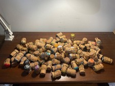 Lot de 100 Bouchons de Champagne en Liège avec Capsule et Muselet (A0)
