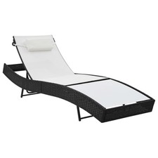 Chaise longue résine - longue, tressée