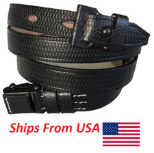 Écharpe en cuir noir