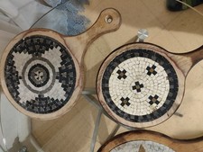 3 planches a pizza en mosaïque pierre naturelle