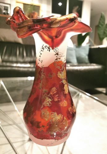 Vase verre dépoli - ,