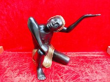 Belle Grande Vieux Figurine En Bronze, Africain, Sous-Table En Bronze, 17kg