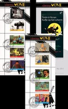 TIN11-CPT : 2011 - BELGIQUE Série de 2 carnets porte-timbre "Tintin à l'Ecran"