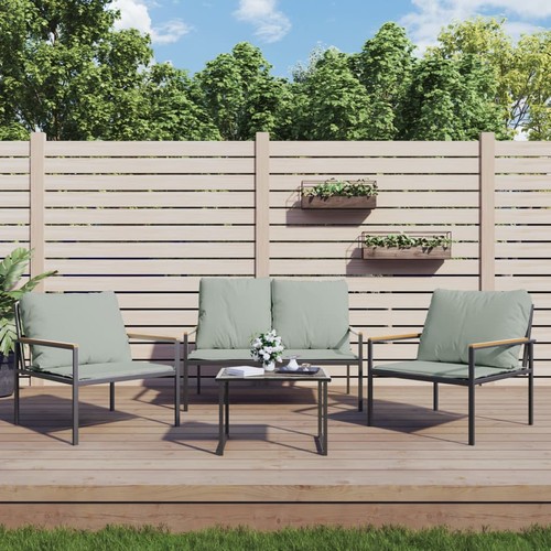 Salon jardin avec coussins - jardin,