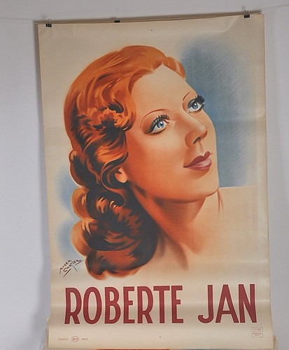 Affiche ancienne chanteuse - 1,