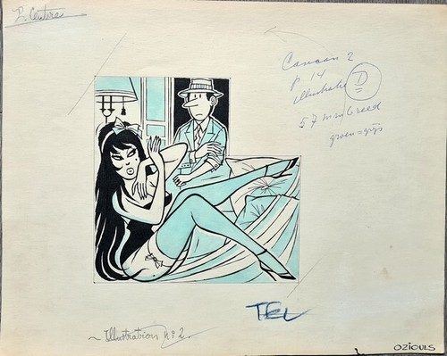 Rare superbe dessin original - &,