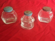 3 ANCIENS FLACONS- BOUTEILLES D'ENCRE  WATERMAN VINTAGE