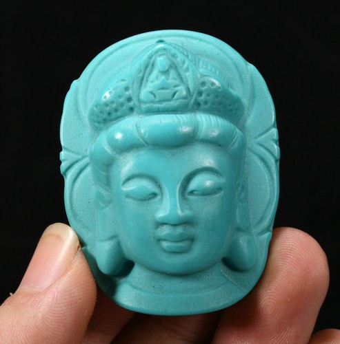 5cm green turquoise kwan yin - turquoise, kwan-yin