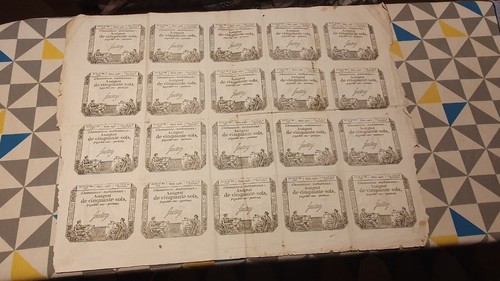Planche assignats sols - assignats, 50
