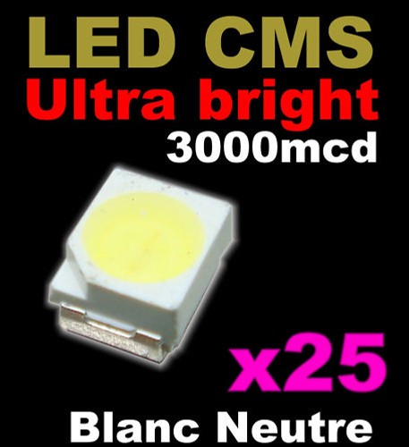 189 led cms blanche - blanche, plcc2
