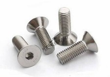 Métrique M3 Acier Inoxydable Tête Fraisée Plat Douille Hexagonale Capuchon Vis