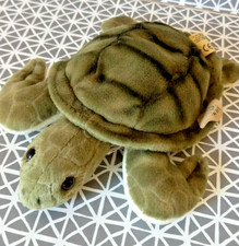 Doudou peluche tortue verte blanche 18 cm  WWF Anna Club Plush