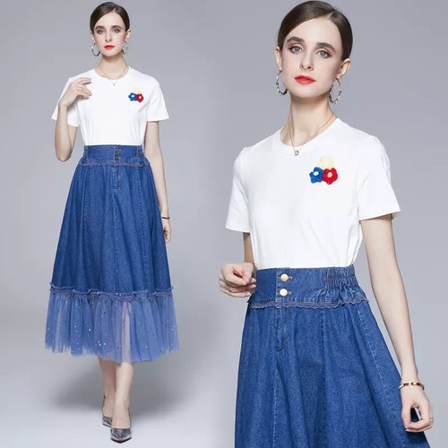 Ensemble tailleur femme denim - ensemble,