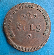 Siège de Mayence Mainz Allemagne 1793 , monnaie obsidionale de 2 sols
