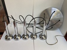 Suspension En Cascade Chromé 5 Lampes Vintage 70’S