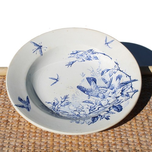 Ancien plat rond creux - , en