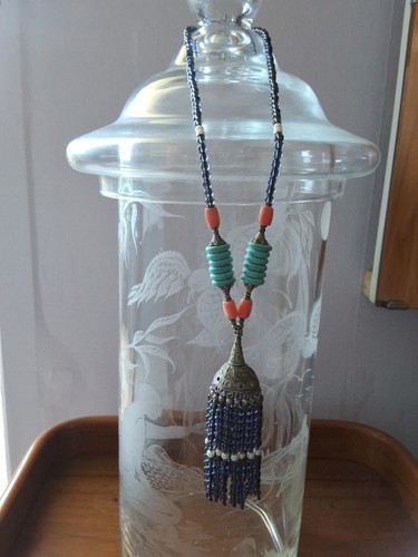 Collier ancien ethnique perles - ancien,
