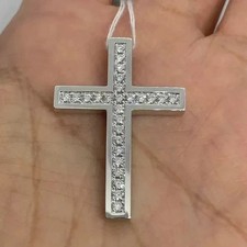 Pendentif croix femme diamant