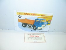 1 fiche + certif. DINKY TOYS ATLAS repro ref 585, berliet GAK benne basculante