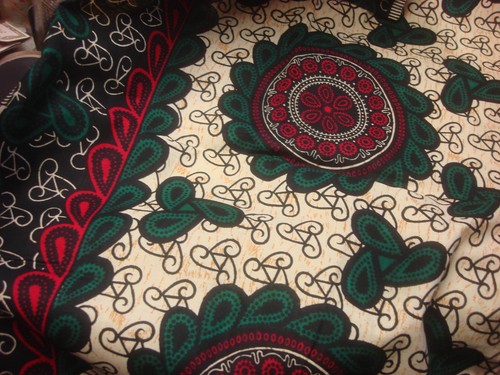 Tissu africain rosaces - 120, cm