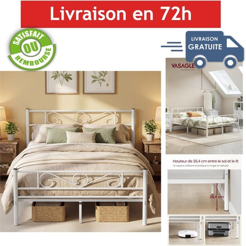 Cadre lit métal 160x200 - de,