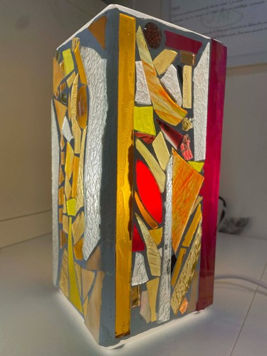 Lampe mosaïque verre - en,