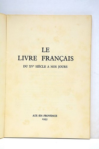 Livre français xve - du,